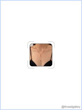 Gold Layered Cross Pendant Necklace Long Dainty Chain Jewelry Gift for Women